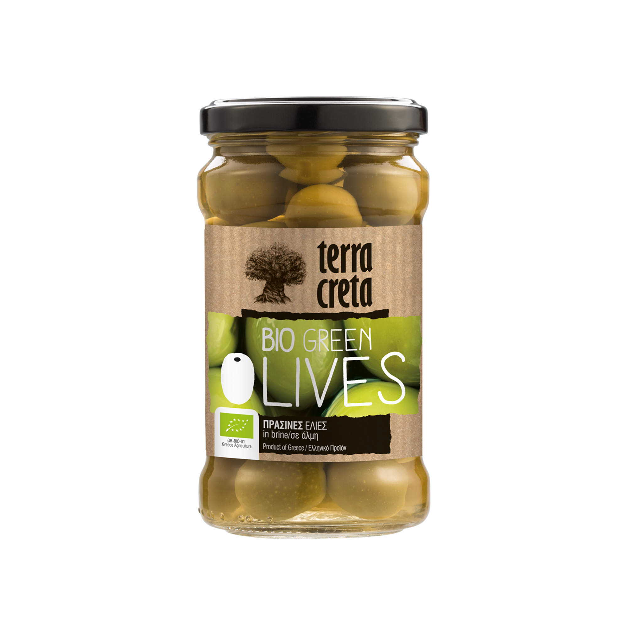 Terra Creta Bio Green Olives Greek green olives, organic in brine